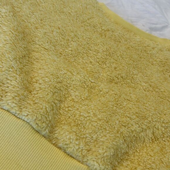 NWT Arizona Jean Co Women's Yellow Fleece Cropped Pullover Jacket Size Small - Picture 8 of 9
